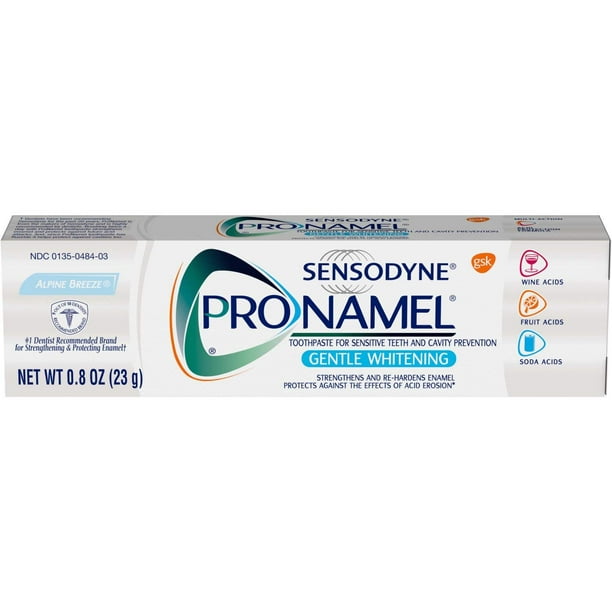 Sensodyne Pronamel Gentle Whitening Travel Size Toothpaste 0.8 ounce ...