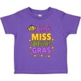 thumbnail image 3 of Inktastic Little Miss Mardi Gras with Crown and Dots Girls Toddler T-Shirt, 3 of 5