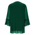 thumbnail image 4 of Womens Sparkly Sequin Tops 3/4 Sleeve V-Neck Glitter Party Dressy Blouse (Green S), 4 of 4