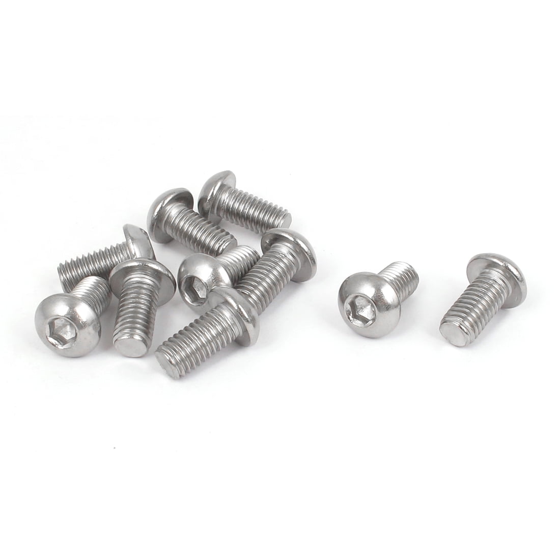 M8x16mm 304 Stainless Steel Hex Socket Countersunk Round Head Screw