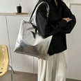 thumbnail image 4 of LHSHID Women Crossbody Bag Luxury Designer PU Shoulder Bag Solid Color Glossy Patent Leather Simple Female Commuter Handbag Shopper Bag, 4 of 6