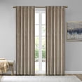 thumbnail image 2 of 510 Design Colt Room Darkening Poly Velvet Rod Pocket/Back Tab Window Panel Pair Ivory 63" Panel, 2 of 4