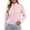 Pink, variant on Karight Women's Fleece Zip Up Jacket Stand Collar Long Sleeve Cropped Slim Fit Athletic Track Top with Side Seams