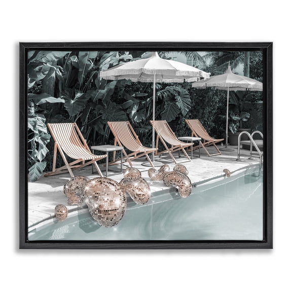Stupell Industries Glam Black Floating Frame Canvas Art, 21 x 17, by Ziwei Li
