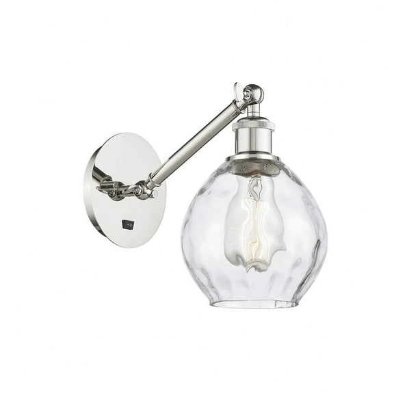 317-1W-PN-G362-LED-Innovations Lighting-Waverly - 1 Light Small Wall Sconce In Industrial Style-10.88 Inches Tall and 6 Inches Wide Polished Nickel