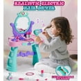 thumbnail image 3 of Juego de mesa y silla Lehoo Castle Kids with Mirror para niñas de 3 años, 3 of 6