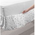 thumbnail image 2 of Tribal Bed Skirt, Direction Pointers Symbolic Culture Illustration of Bohemian Vibes, Elastic Bedskirt Dust Ruffle Wrap Around for Bedding Decor, 4 Sizes, Charcoal Grey and White, by Ambesonne, 2 of 2