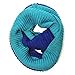 thumbnail image 3 of Wrapables Thick Knitted Winter Warm Infinity Scarf - Turquoise and Blue, 3 of 4