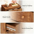 thumbnail image 2 of Tribesigns Farmhouse Night stand with 3 Drawers, Industrial Bed side Table with Elegant Patterns, NightStand End Table for Bedroom, Living Room, Brown, 2 of 5