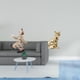 thumbnail image 2 of Escultura de gato , figura artística, estatuilla de animal, adorno de escritorio único para comedor, vitrina, centro de mesa, regalo, decoración, 2 of 8