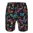 thumbnail image 4 of Kdxio Rainbow Butterflies Pattern Mens Casual Shorts - Drawstring Summer Beach Sports Shorts for Men, 4 of 9