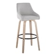 thumbnail image 4 of Hannah 30" Fixed-Height Barstool Set of 2, Bar Stools Swivel, Bar Chairs, Swivel Bar Stools Set of 2 with Back, Bar Stools for Kitchen Island (Grey Fabric), 4 of 6