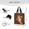 thumbnail image 3 of Fotbe Funny Giraffe Blowing Bubble Bolsa Tote con Estampado para Mujer, Bolsos con Cremallera, Bolsa de Hombro Casual de Gran Capacidad con Bolsillos Internos, 3 of 7