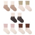 thumbnail image 1 of Calcetines Laklulu para bebés, niños y niñas: 5 pares de calcetines de algodón de punto grueso, cálidos y sin costuras para niños pequeños, calcetines de algodón para niños, 1 of 5