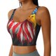 thumbnail image 2 of Fotbe Eagle Head With American Flag Sujetador Deportivo Largo sin Aros para Mujer con Almohadillas y Soporte Medio, Transpirable y Absorbente, Camiseta Tipo Chaleco o Tank Top-Large, 2 of 8
