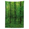 thumbnail image 3 of Ambesonne Green Tablecloth Rectangular Table Cover, Spring Forest Bush Rural, 60"x84", Green, 3 of 4