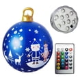 thumbnail image 3 of Bola de atmósfera gigante de 60 cm, adorno colgante de PVC brillante para árbol de Navidad con luz, impermeable, para decoración de hogar, jardín, fiesta de Año Nuevo, 3 of 5