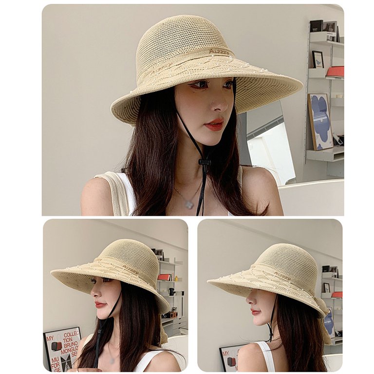 Coxeer Wide Brim Sun Hats Summer Beach Hat Outdoor Foldable Straw