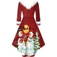 thumbnail image 4 of Vestido de Navidad elegante vestido de noche vintage de manga larga para mujer, 4 of 4