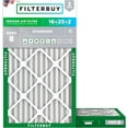 thumbnail image 1 of Filterbuy 16x25x2 MERV 8 (MPR 600) Dust Defense, Pleated HVAC AC Furnace Air Filters (2-Pack), 1 of 8