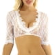 thumbnail image 3 of Gibobby Lencería sexy para mujer Blusa Para Oktoberfest Blusa Negra Mujer Dirndl Blusa Encaje Dirndl Elegante(Blanco, XXXXXL), 3 of 5