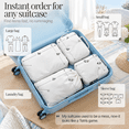 8-Piece White Packing Cubes Set for Travel, HybridMax Double-Capacity ...