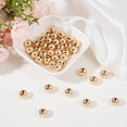 thumbnail image 4 of 1 Box 40Pcs 10mm Round Beads 14K Gold Plated Smooth Crimp Loose Ball Spacer Beads for Jewellery Making Bracelets Necklace, 4 of 5