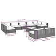 thumbnail image 4 of vidaXL 10 Piece Garden Lounge Set with Cushions Brown Poly Rattan, 4 of 5
