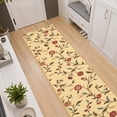thumbnail image 4 of Ottomanson Extra Long Runner Rug 2'7" x 21' – Non-Slip Low Pile Hallway Carpet, Floral Beige, 4 of 10