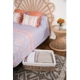 thumbnail image 3 of Kouboo Rattan, Decorative Storage Basket, Handwoven-Inspired, Organizer, Shelf Removable Liner, Bedroom Nursery Livingroom, Gray-Brown, Small, 3 of 18