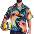 thumbnail image 4 of Platypus Men's Short Sleeve Poplin Shirt - Casual Printed Button Down Short Summer Beach Shirts Unisex940, 4 of 6