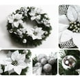 thumbnail image 2 of FNNMNNR 16” Christmas Artificial Wreath with Gold Poinsettia Flowers & Ball Ornaments  Christmas Decor Wreath for Outdoor Front Door Party Decorations, 2 of 3