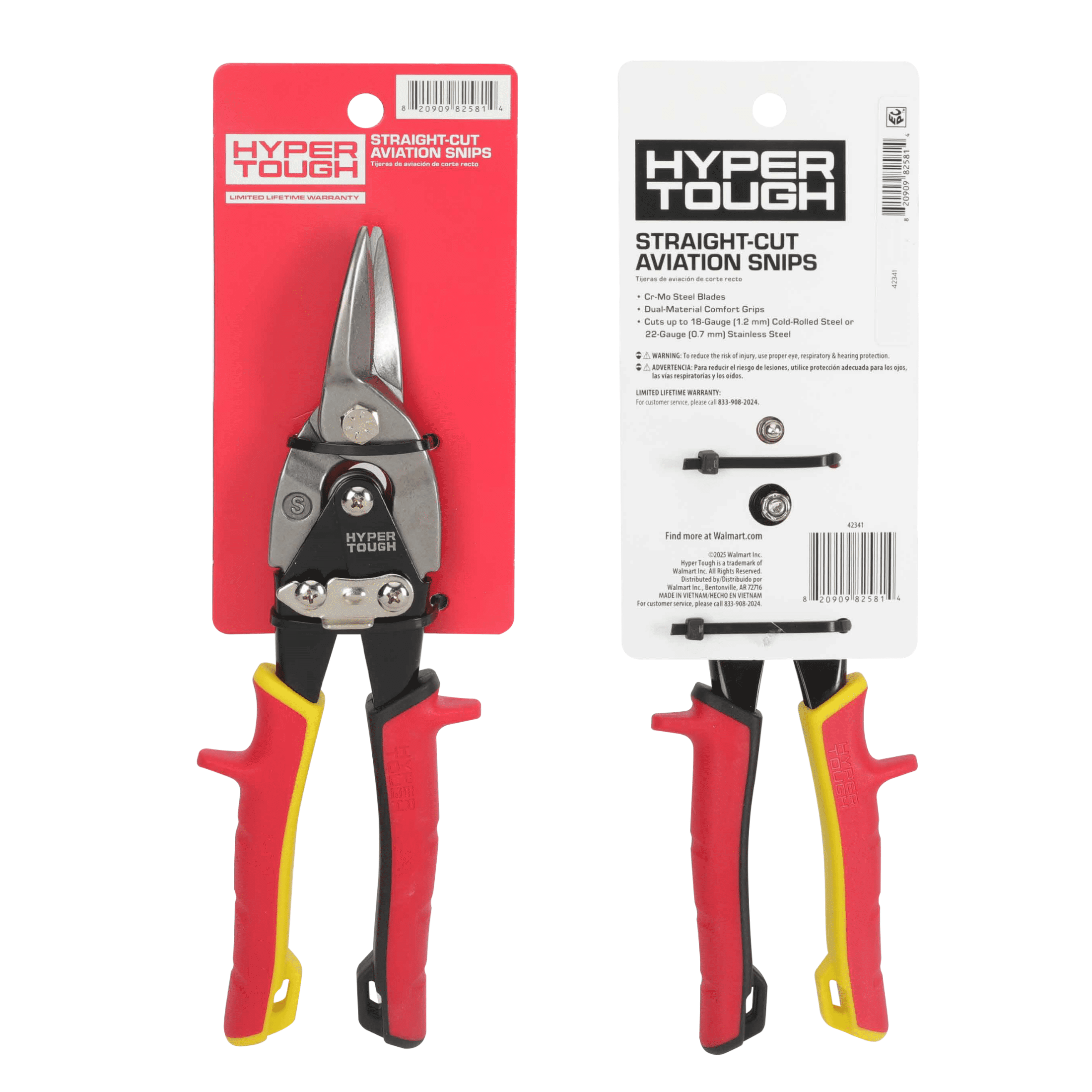 Hyper Tough Straight-Cut Aviation Snips with Cr-Mo Blades