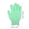thumbnail image 4 of Guantes de ducha de nylon únicos 1 par Guantes exfoliantes para baño 8.07"x4.92" Verde, 4 of 6