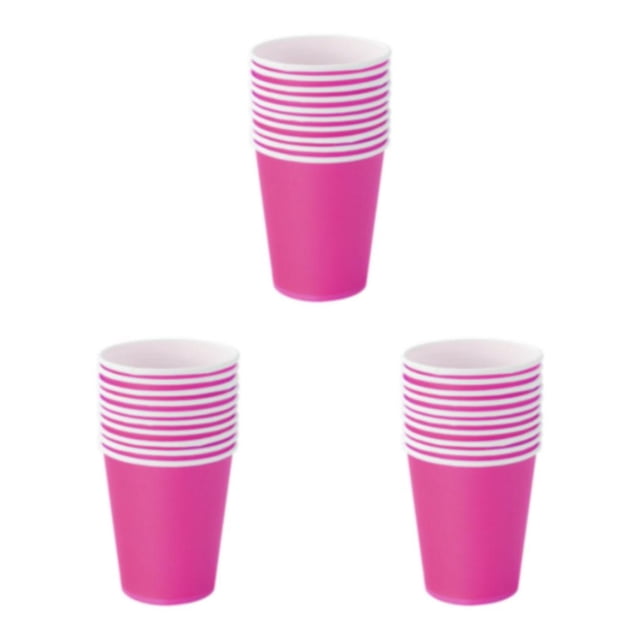 QualitChoice 50 Pcs Gobelets Jetables Résistants aux Rayures pour Papier Inodore Non Déformable et Durable rose Rouge 3Ensemble