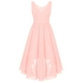 thumbnail image 3 of iiniim Girls V Neck Chiffon Asymmetrical Prom Party Flower Girls Bridesmaid Wedding Dress Pink 12, 3 of 7