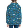 thumbnail image 6 of Rocae Transportations with Buildings for Zip Up Hoodies for Teen Sweatshirt with Hood-Small, 6 of 6