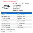 thumbnail image 2 of Fuel Filter - Compatible with 1972 - 1981 Ford Courier 1973 1974 1975 1976 1977 1978 1979 1980, 2 of 2