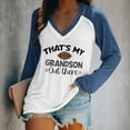 thumbnail image 2 of WEAIXIMIUNG Chemises de Maternité Boutonnées Femmes Décontractées Légères Col Rond Chandails en Molleton Manches Longues Imprimé Graphique Football Pull T-Shirt, 2 of 4