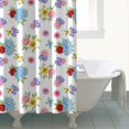 thumbnail image 4 of Pioneer Flower Floral Print Pattern Shower Curtain 84"x72", Bathroom Decorative Shower Curtain Set with 12 Hooks, Waterproof Washable, 4 of 6