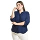 thumbnail image 4 of Blusa de manga 3/4 Roman Fashion /Tallas Extras, 2658 (Azul marino) azul marino 36, 4 of 6