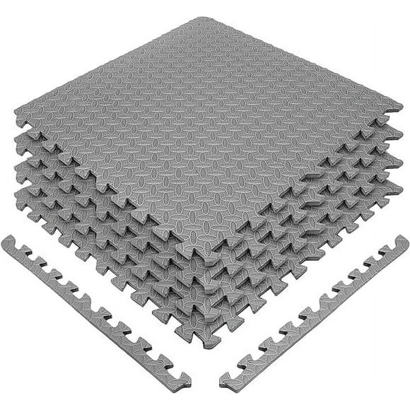 Tapete para Ejercicio Bluelander Set de 4 Piezas 1.2 cm Gris