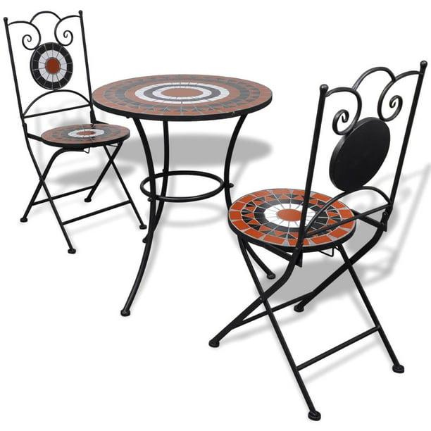 Bistro Set Ceramic Tile Terracotta, Ceramic Tile Outdoor Furniture