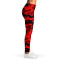 thumbnail image 4 of Red And Black Camouflage Print Leggings, Camo Sexy Yoga Leggings For Women., 4 of 5