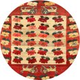thumbnail image 1 of Ahgly Company Indoor Round Traditional Red Persian Area Rugs, 4' Round, 1 of 6