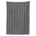 thumbnail image 3 of Ambesonne Black and White Tablecloth Rectangular Table Cover, Little Blossoms, 60"x90", Black and White, 3 of 4