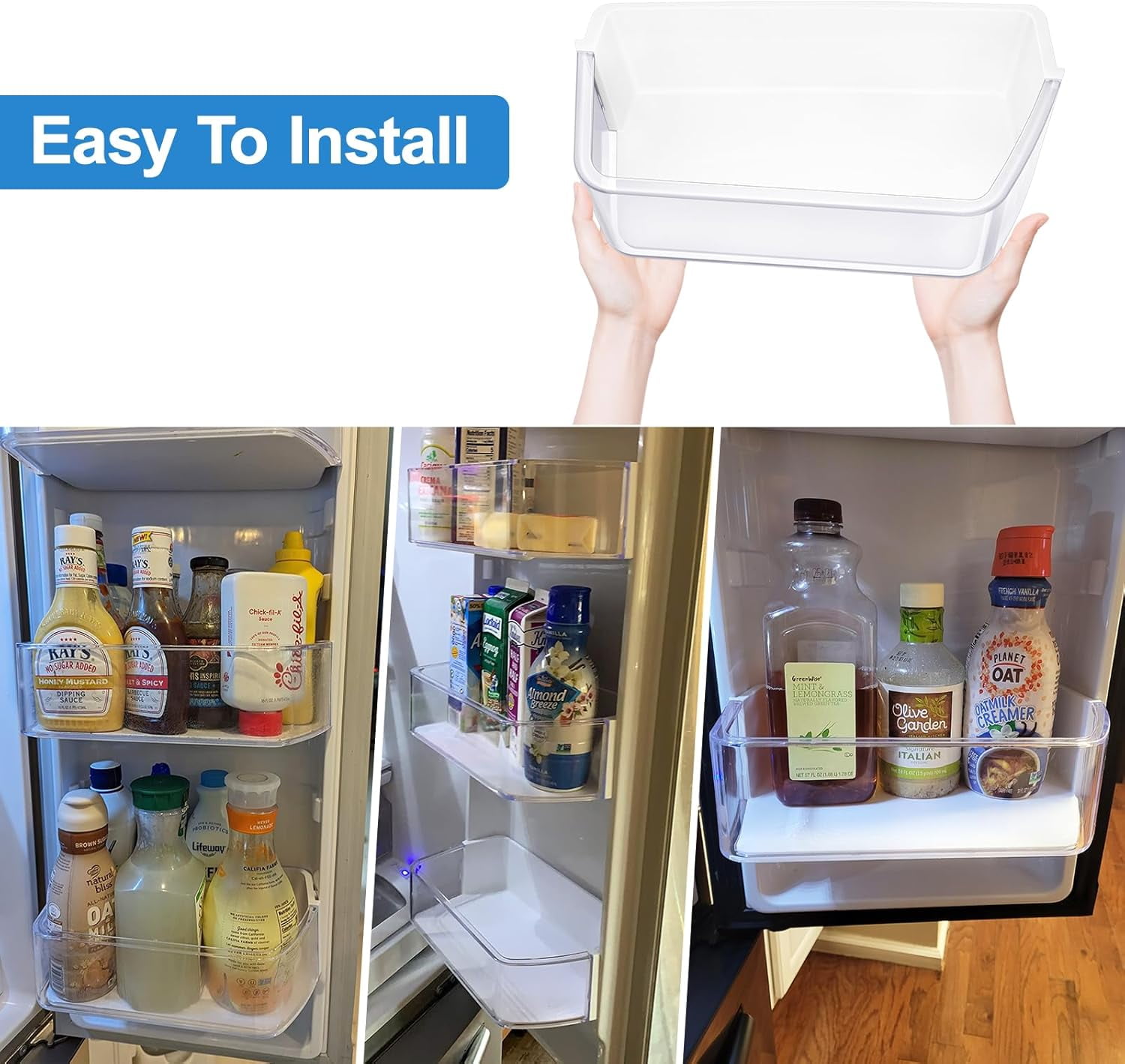 Yeefeoch DA97-17255A Replacement Refrigerator Door Shelf Bin Compatible with Samsung Refrigerator Replacement for RF265BEAESG/AA, RF265BEAESR/AA, RF262BEAESR/AA