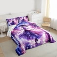 thumbnail image 3 of Homewish Chic Girls Queen Comforter Set,Modern City Road Bedding Sets,Purple Pink Bedding Comforter Set For Princess,Super Cozy Room Decor Reversible,3pcs, 3 of 8