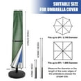 thumbnail image 3 of Wiipara 6' x 9' Green Patio Umbrella Cover, Waterproof, 3 of 11