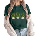 thumbnail image 4 of BUIgtTklOP Shirts for Women,Adult Fashion Short Sleeve Round Neck Printing Casual Blouse T-Shirt Tops Shirt Green XXL, 4 of 6